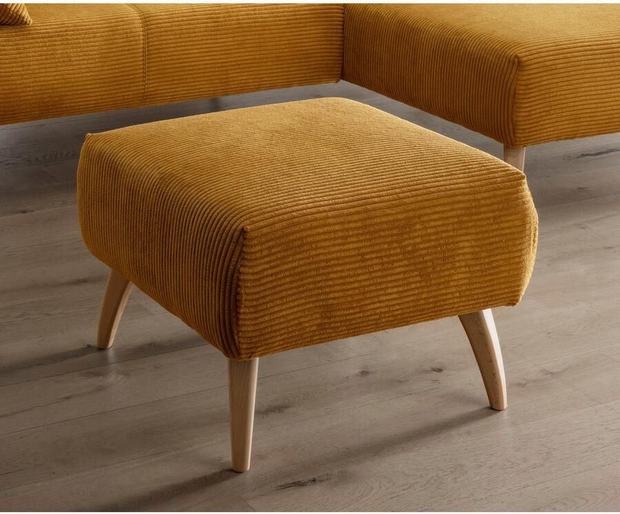 INOSIGN Hocker Colori Kleur houten poten naar keuze verschillende stoffen hoogwaardige stof - Foto 3