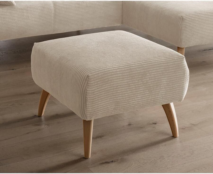 INOSIGN Hocker Colori Kleur houten poten naar keuze verschillende stoffen hoogwaardige stof - Foto 3