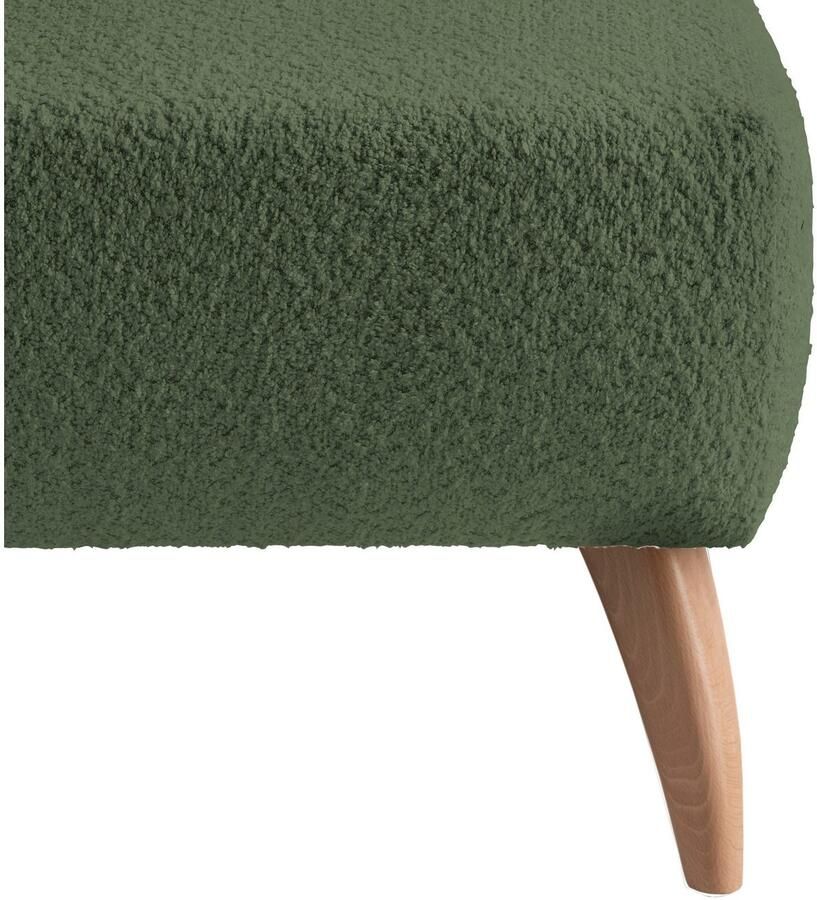 INOSIGN Hocker Colori Kleur houten poten naar keuze verschillende stoffen hoogwaardige stof