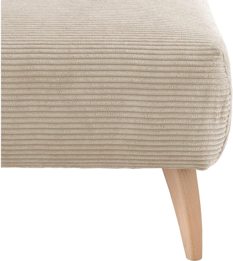 INOSIGN Hocker Colori Kleur houten poten naar keuze verschillende stoffen hoogwaardige stof