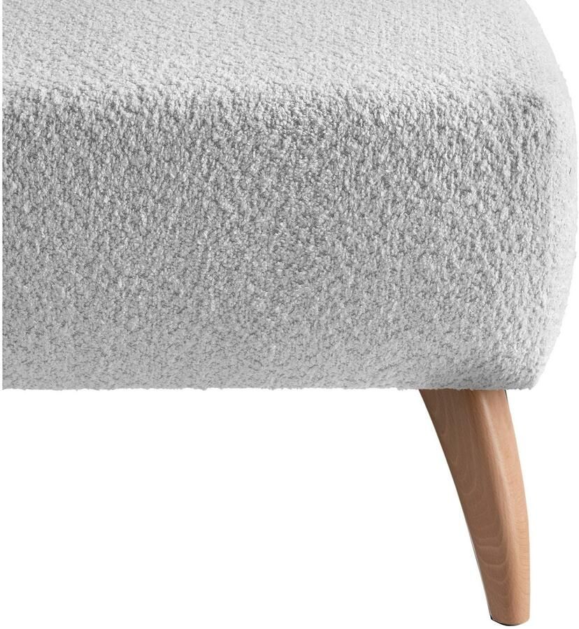 INOSIGN Hocker Colori Kleur houten poten naar keuze verschillende stoffen hoogwaardige stof