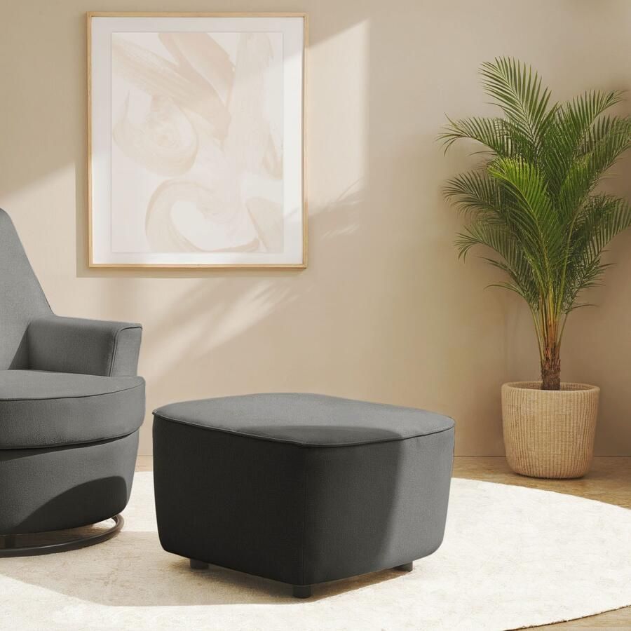 INOSIGN Hocker HETTY bijpassende poef voor de draaistoel HETTY 56 x 60 x 40 cm (1 stuk) - Foto 4