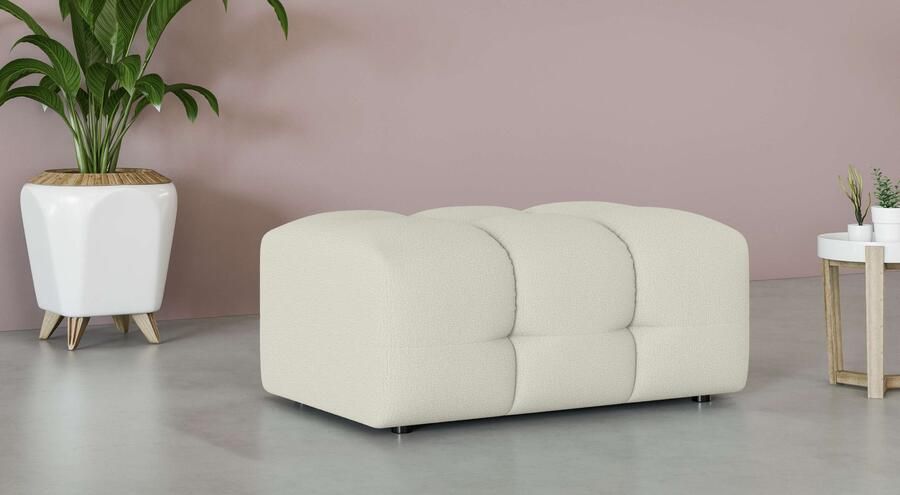 INOSIGN Hocker Manilla trendy stiksels passend bij de serie B D H 100 68 45 cm - Foto 2