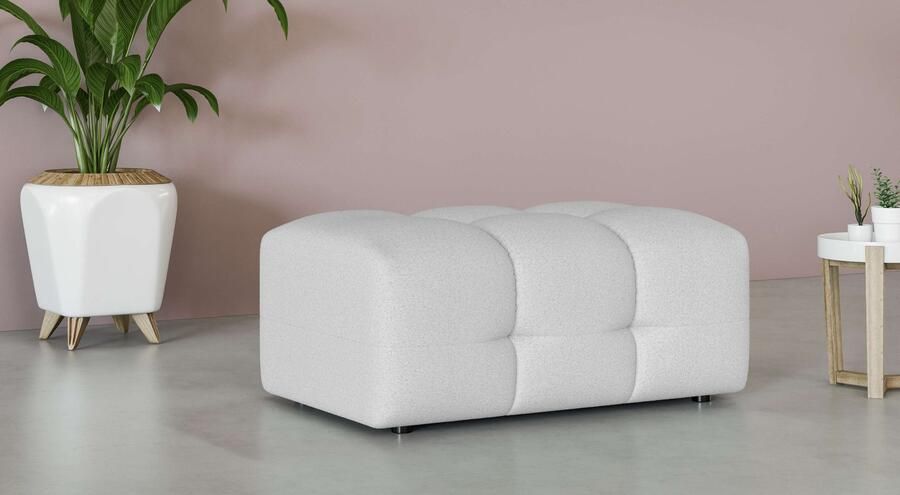 INOSIGN Hocker Manilla trendy stiksels passend bij de serie B D H 100 68 45 cm - Foto 2