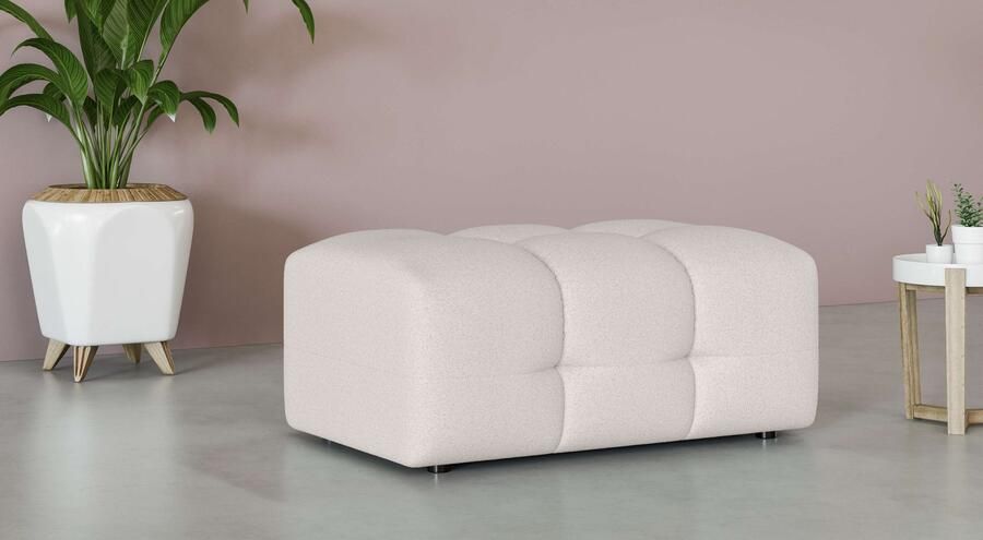 INOSIGN Hocker Manilla trendy stiksels passend bij de serie B D H 100 68 45 cm - Foto 2