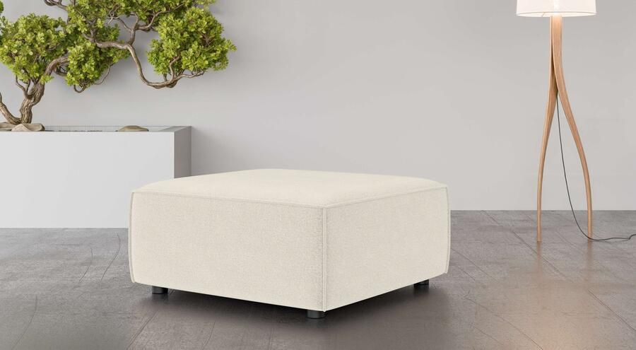 INOSIGN Hocker Poef Cavan afmetingen BxDxH: 90x90x42 cm geschikt voor de serie met golfondersteuning ook in bouclé - Foto 2