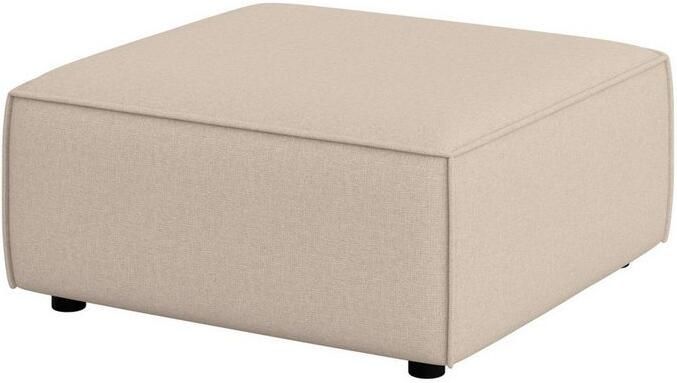 INOSIGN Hocker Poef Cavan afmetingen BxDxH: 90x90x42 cm geschikt voor de serie met golfondersteuning ook in bouclé