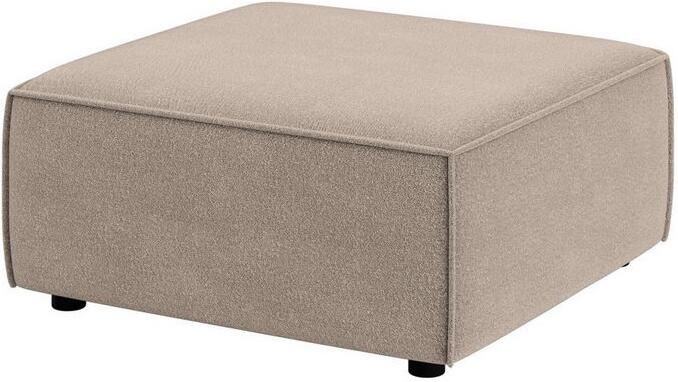 INOSIGN Hocker Poef Cavan afmetingen BxDxH: 90x90x42 cm geschikt voor de serie met golfondersteuning ook in bouclé