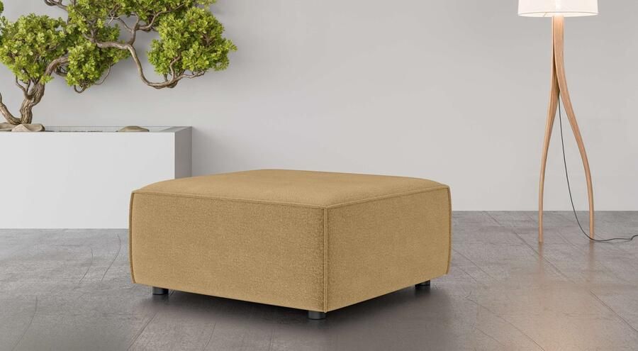 INOSIGN Hocker Poef Cavan afmetingen BxDxH: 90x90x42 cm geschikt voor de serie met golfondersteuning ook in bouclé - Foto 2