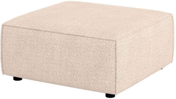 INOSIGN Hocker Poef Cavan afmetingen BxDxH: 90x90x42 cm geschikt voor de serie met golfondersteuning ook in bouclé