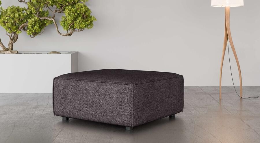 INOSIGN Hocker Poef Cavan afmetingen BxDxH: 90x90x42 cm geschikt voor de serie met golfondersteuning ook in bouclé - Foto 2