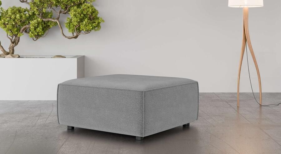 INOSIGN Hocker Poef Cavan afmetingen BxDxH: 90x90x42 cm geschikt voor de serie met golfondersteuning ook in bouclé - Foto 2