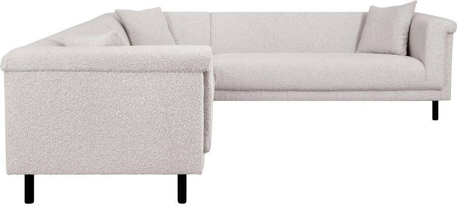 INOSIGN Hoekbank AGNIA L-vorm BxDxH: 244x244x71 cm incl. sierkussen gelijkbenig ook in cord - Foto 3