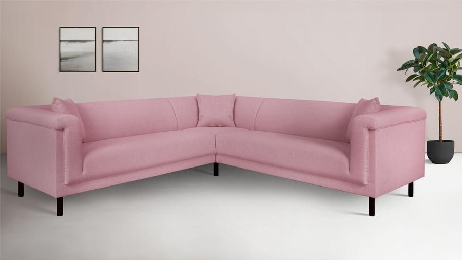 INOSIGN Hoekbank AGNIA L-vorm BxDxH: 244x244x71 cm incl. sierkussen gelijkbenig ook in cord - Foto 7