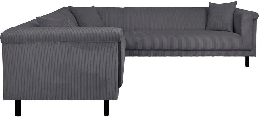 INOSIGN Hoekbank AGNIA L-vorm BxDxH: 244x244x71 cm incl. sierkussen gelijkbenig ook in cord - Foto 3