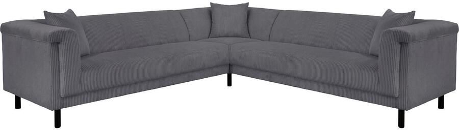 INOSIGN Hoekbank AGNIA L-vorm BxDxH: 244x244x71 cm incl. sierkussen gelijkbenig ook in cord - Foto 6