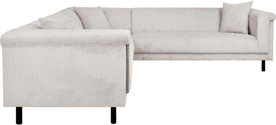 INOSIGN Hoekbank AGNIA L-vorm BxDxH: 244x244x71 cm incl. sierkussen gelijkbenig ook in cord - Foto 3