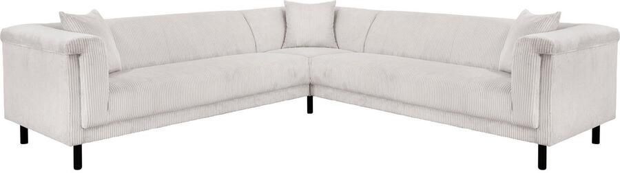 INOSIGN Hoekbank AGNIA L-vorm BxDxH: 244x244x71 cm incl. sierkussen gelijkbenig ook in cord - Foto 6