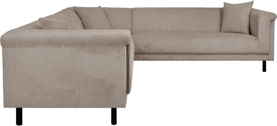 INOSIGN Hoekbank AGNIA L-vorm BxDxH: 244x244x71 cm incl. sierkussen gelijkbenig ook in cord - Foto 3