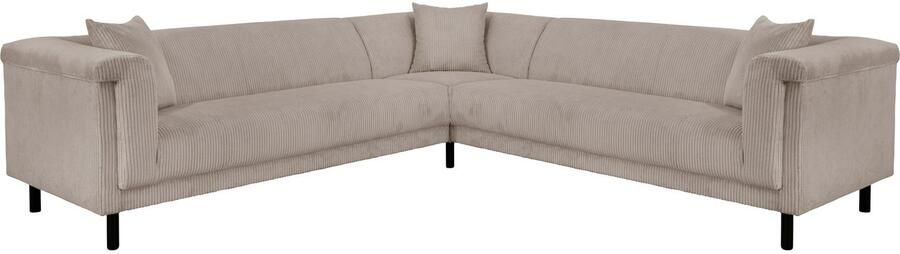 INOSIGN Hoekbank AGNIA L-vorm BxDxH: 244x244x71 cm incl. sierkussen gelijkbenig ook in cord - Foto 6