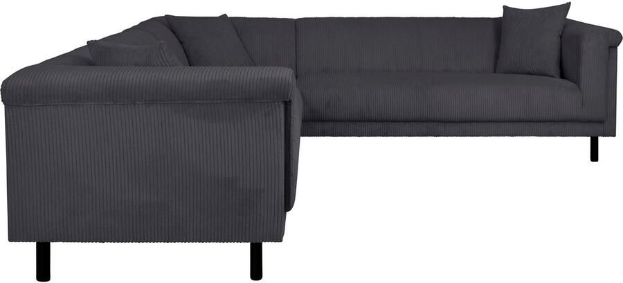 INOSIGN Hoekbank AGNIA L-vorm BxDxH: 244x244x71 cm incl. sierkussen gelijkbenig ook in cord - Foto 3