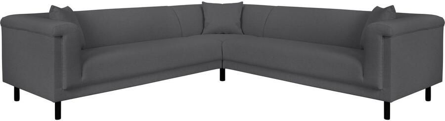 INOSIGN Hoekbank AGNIA L-vorm BxDxH: 244x244x71 cm incl. sierkussen gelijkbenig ook in cord - Foto 6