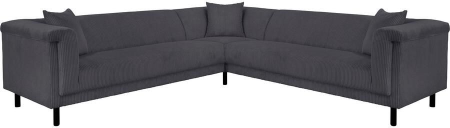 INOSIGN Hoekbank AGNIA L-vorm BxDxH: 244x244x71 cm incl. sierkussen gelijkbenig ook in cord - Foto 6