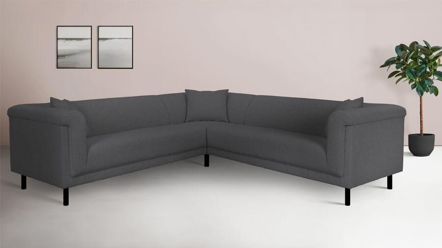 INOSIGN Hoekbank AGNIA L-vorm BxDxH: 244x244x71 cm incl. sierkussen gelijkbenig ook in cord - Foto 7
