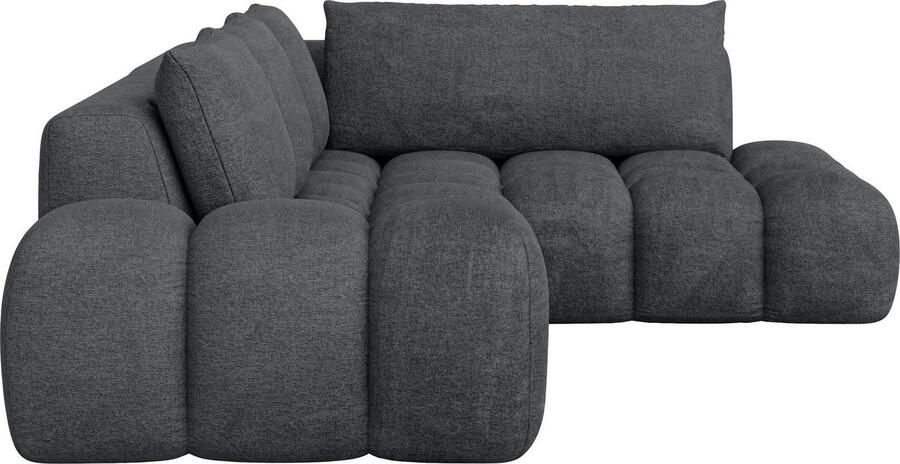 OTTO Hoekbank AZITA designsofa elegant en comfortabel L-vorm bubbel-look losse rugkussens droomachtige stiksels afmetingen b d h: 352 210 72 cm - Foto 4