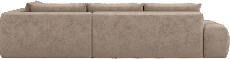 OTTO Hoekbank AZITA designsofa elegant en comfortabel L-vorm bubbel-look losse rugkussens droomachtige stiksels afmetingen b d h: 352 210 72 cm - Foto 6