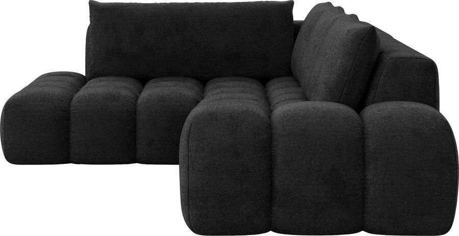 OTTO Hoekbank AZITA designsofa elegant en comfortabel L-vorm bubbel-look losse rugkussens droomachtige stiksels afmetingen b d h: 352 210 72 cm - Foto 4