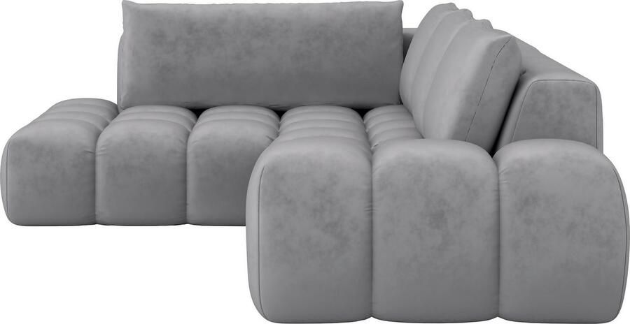 OTTO Hoekbank AZITA designsofa elegant en comfortabel L-vorm bubbel-look losse rugkussens droomachtige stiksels afmetingen b d h: 352 210 72 cm - Foto 4