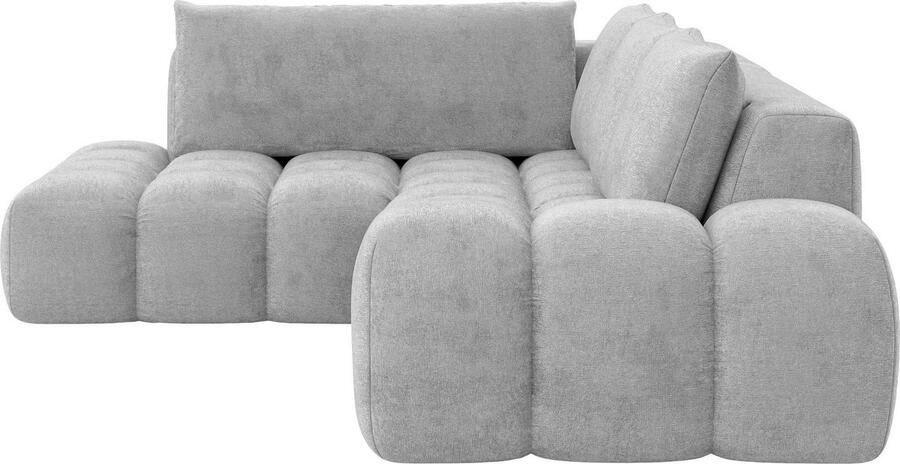 OTTO Hoekbank AZITA designsofa elegant en comfortabel L-vorm bubbel-look losse rugkussens droomachtige stiksels afmetingen b d h: 352 210 72 cm - Foto 4