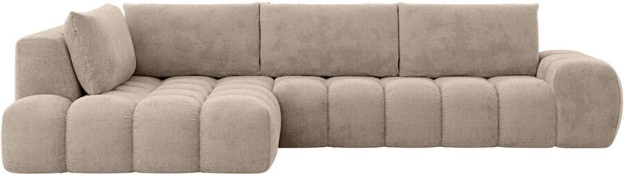 OTTO Hoekbank AZITA designsofa elegant en comfortabel L-vorm bubbel-look losse rugkussens droomachtige stiksels afmetingen b d h: 352 210 72 cm - Foto 5