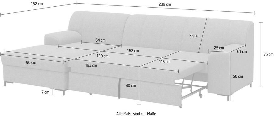 INOSIGN Hoekbank Balme L-vorm Incl. sierkussen naar keuze met slaapfunctie - Foto 5