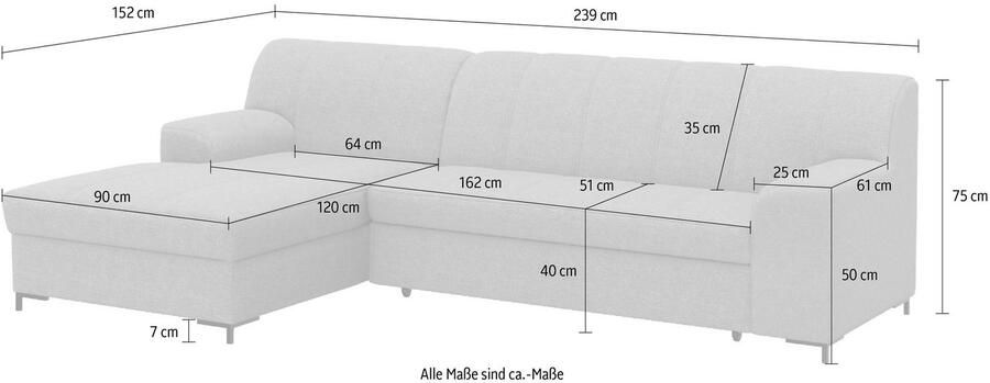 INOSIGN Hoekbank Balme L-vorm Incl. sierkussen naar keuze met slaapfunctie - Foto 6