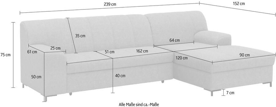 INOSIGN Hoekbank Balme L-vorm Incl. sierkussen naar keuze met slaapfunctie - Foto 5