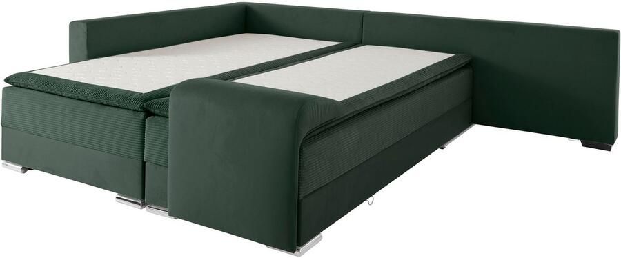 INOSIGN Hoekbank Boxspringbed Night & Day L-vorm met permanente slaapfunctie met armleuning - Foto 7