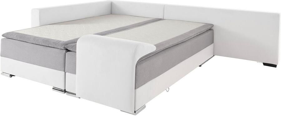 INOSIGN Hoekbank Boxspringbed Night & Day L-vorm met permanente slaapfunctie met armleuning - Foto 8