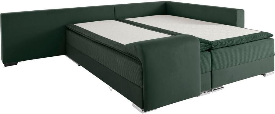 INOSIGN Hoekbank Boxspringbed Night & Day L-vorm met permanente slaapfunctie met armleuning - Foto 6