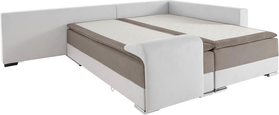 INOSIGN Hoekbank Boxspringbed Night & Day L-vorm met permanente slaapfunctie met armleuning - Foto 8