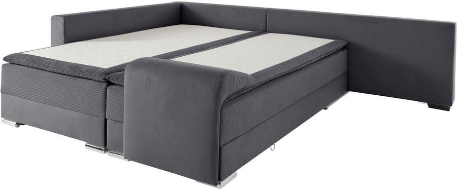 INOSIGN Hoekbank Boxspringbed Night & Day L-vorm met permanente slaapfunctie met armleuning - Foto 7