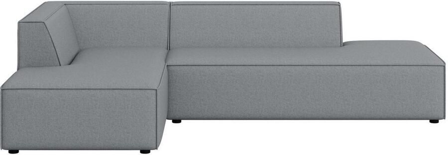 INOSIGN Hoekbank Cavan met ottomane links of rechts bestelbaar L-vorm met golfondersteuning afmetingen B D H: 270 180 72 cm