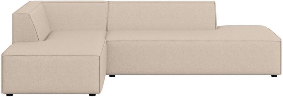 INOSIGN Hoekbank Cavan met ottomane links of rechts bestelbaar L-vorm met golfondersteuning afmetingen B D H: 270 180 72 cm