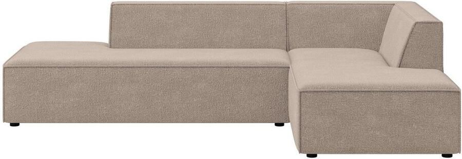 INOSIGN Hoekbank Cavan met ottomane links of rechts bestelbaar L-vorm met golfondersteuning afmetingen B D H: 270 180 72 cm