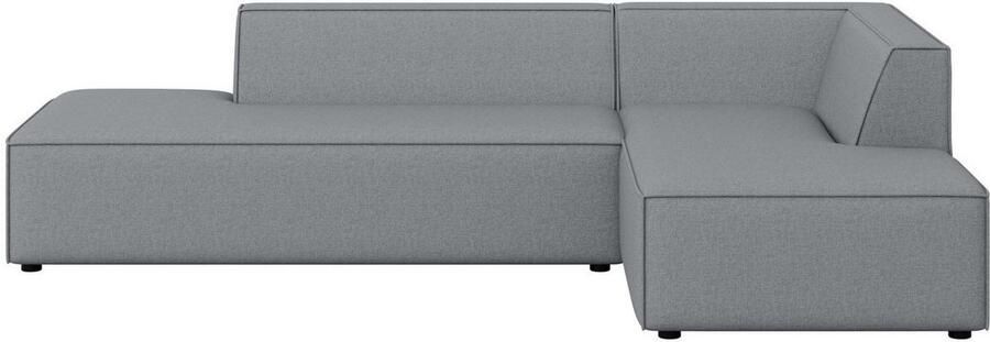 INOSIGN Hoekbank Cavan met ottomane links of rechts bestelbaar L-vorm met golfondersteuning afmetingen B D H: 270 180 72 cm