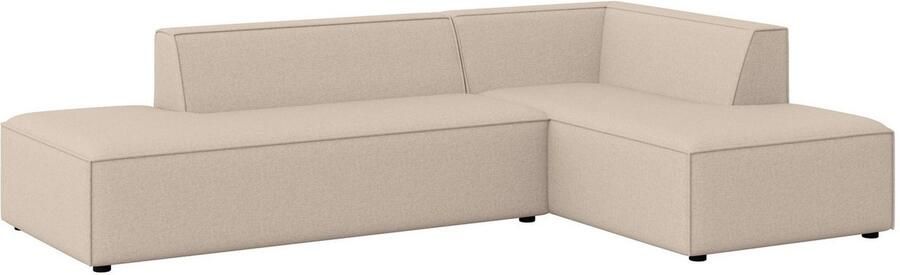 INOSIGN Hoekbank Cavan met ottomane links of rechts bestelbaar L-vorm met golfondersteuning afmetingen B D H: 270 180 72 cm - Foto 3