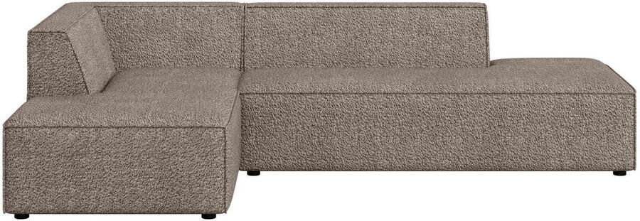 INOSIGN Hoekbank Cavan met ottomane links of rechts bestelbaar L-vorm met golfondersteuning afmetingen B D H: 270 180 72 cm