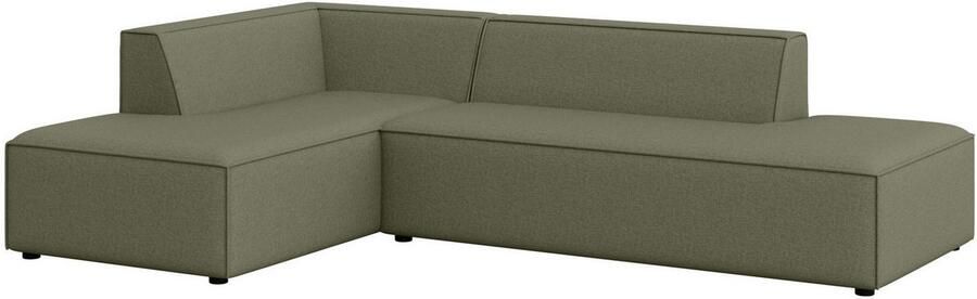 INOSIGN Hoekbank Cavan met ottomane links of rechts bestelbaar L-vorm met golfondersteuning afmetingen B D H: 270 180 72 cm - Foto 3