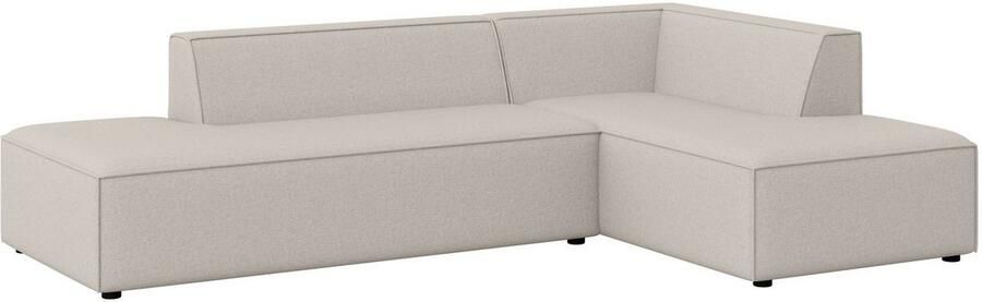 INOSIGN Hoekbank Cavan met ottomane links of rechts bestelbaar L-vorm met golfondersteuning afmetingen B D H: 270 180 72 cm - Foto 3